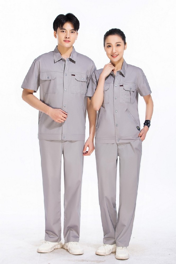 夏季純棉短袖工裝工作服