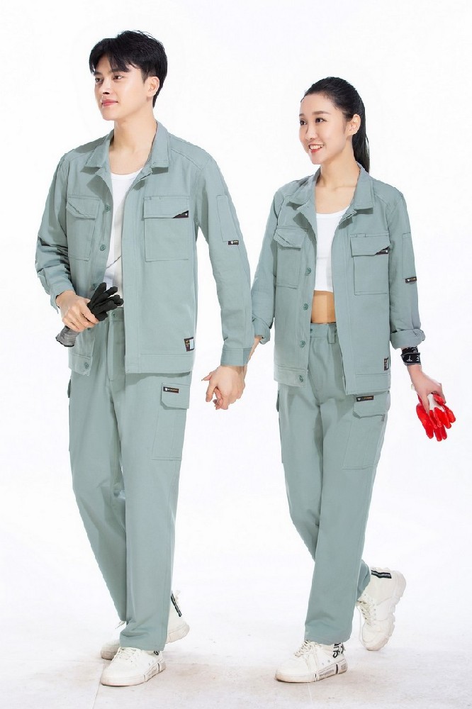 夏季純棉長袖工作服電子廠工裝勞保服